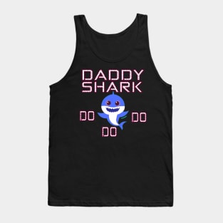 Men's new style Daddy Shark T-shirt Tank Top